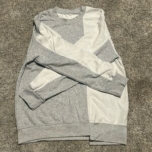 Grey and White Crewneck